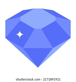 Trendy editable isometric icon of a diamond
