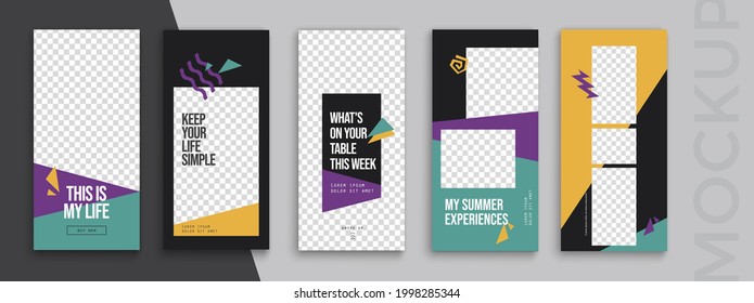 Trendy editable Sale Stories template. Design  for social media.
