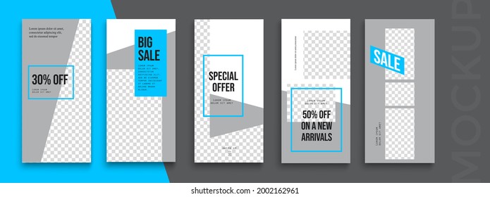 Trendy editable Sale Stories template. Design  for social media.