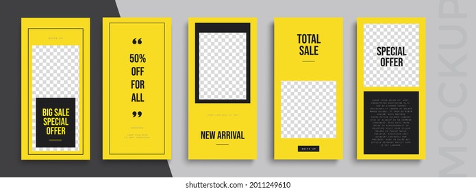 Trendy editable Sale Stories template. Design  for social media.