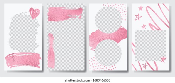 Trendy editable Social stories template design. Design for social media.