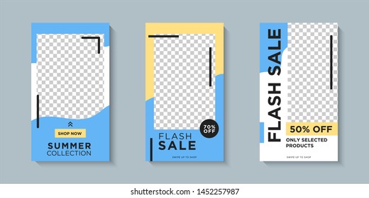 Trendy editable square template for social networks posts, vector illustration. Design backgrounds for social media.