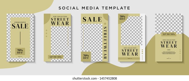 Trendy editable square template for social networks posts, vector illustration. Design backgrounds for social media.