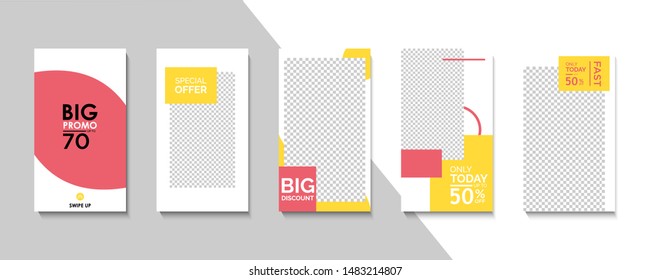 Trendy editable square template for social networks posts, vector illustration. Design backgrounds for social media.