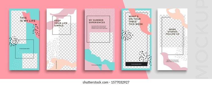 Trendy editable Stories template. Design  for social media. Frash Sale