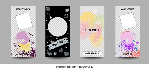 Trendy editable Stories template. Design for social media.