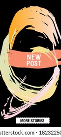 Trendy editable Stories template. Design for social media.