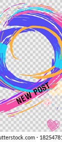 Trendy editable Stories template. Design for social media.