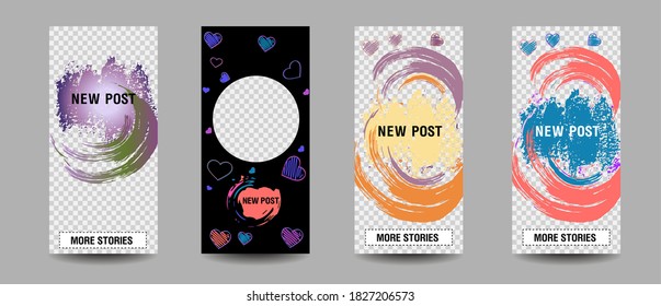 Trendy editable Stories template. Design for social media.