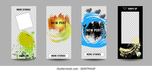 Trendy editable Stories template. Design for social media.