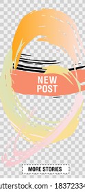 Trendy editable Stories template. Design for social media.