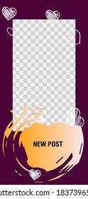 Trendy editable Stories template. Design for social media.