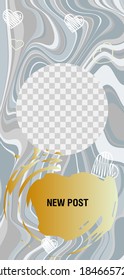 Trendy editable Stories template. Design for social media.