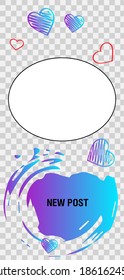 Trendy editable Stories template. Design for social media.