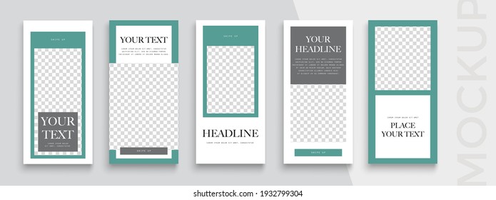 Trendy editable Stories template. Design  for social media.