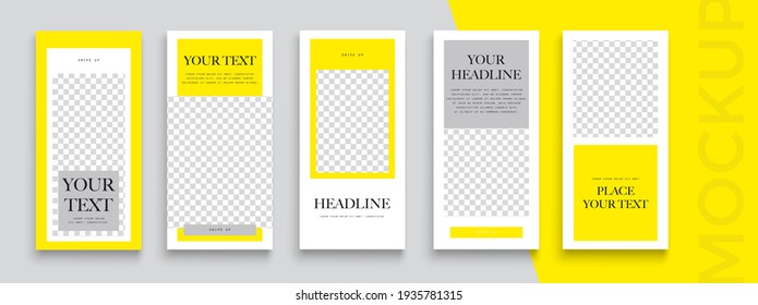 Trendy editable Stories template. Design  for social media.