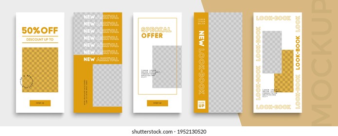 Trendy editable Stories template. Design  for social media. Flash Sale
