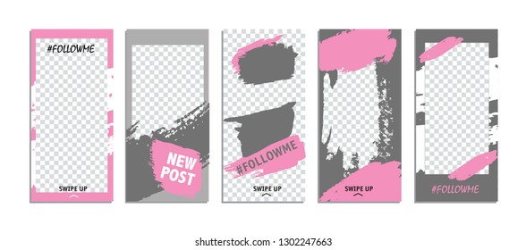 Trendy editable stories templates.