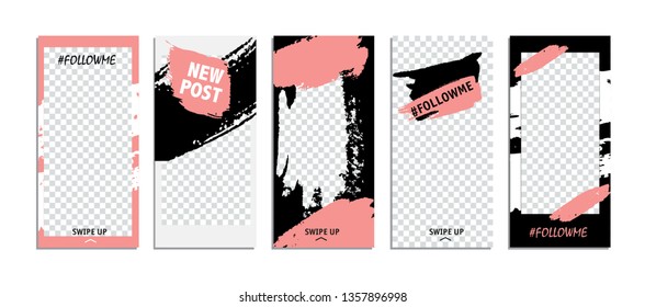 Trendy editable stories templates. 