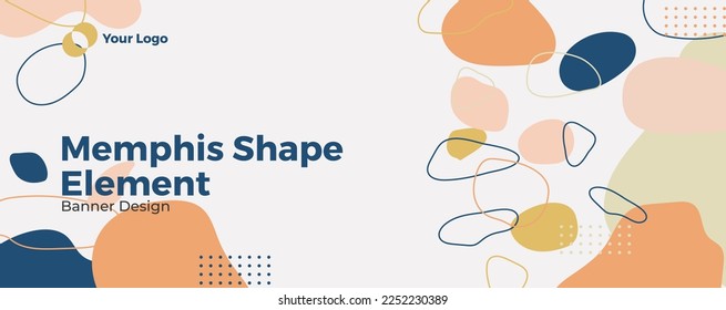 Trendy editable template for abstract banner design, vector illustration.