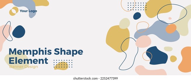 Trendy editable template for abstract banner design, vector illustration.