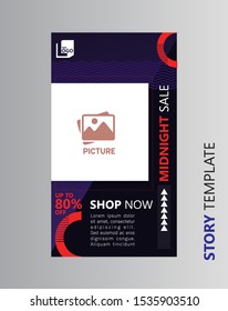 Trendy editable template for social instagram stories, vector illustration. Design backgrounds for social media.