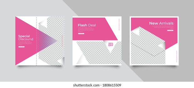 Trendy editable template for social media stories and posts, vector illustration. Design backgrounds for social media