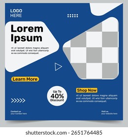 Trendy editable template for social media business