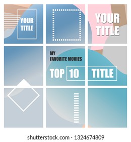 Trendy editable template for social network message, vector illustration. Design backgrounds for social media