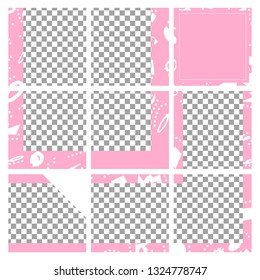 Trendy editable template for social network message, vector illustration. Design backgrounds for social media