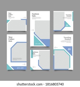Trendy editable template for social network stories and posts, vector illustration. Design backgrounds for social media.