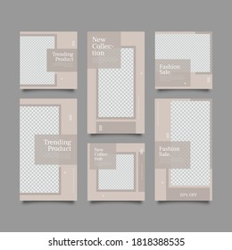 Trendy editable template for social network stories and posts, vector illustration. Design backgrounds for social media.