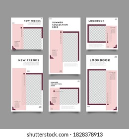 Trendy editable template for social network stories and posts, vector illustration. Design backgrounds for social media