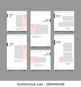 Trendy editable template for social network stories and posts, vector illustration. Design backgrounds for social media