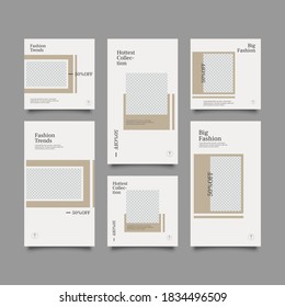 Trendy editable template for social network stories and posts, vector illustration. Design backgrounds for social media