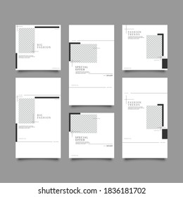 Trendy editable template for social network stories and posts, vector illustration. Design backgrounds for social media