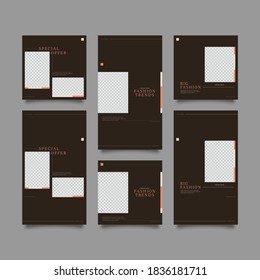 Plantilla de moda editable para historias y posts de redes sociales, ilustración vectorial. Antecedentes de diseño de medios sociales