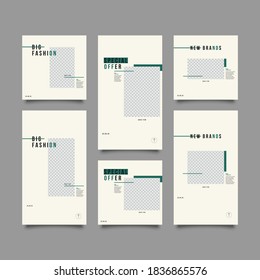 Trendy editable template for social network stories and posts, vector illustration. Design backgrounds for social media