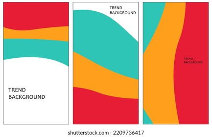 Trendy editable template for social network stories, vector illustration. background design
