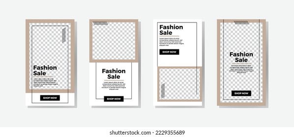 Trendy editable template for social network stories and posts, vector illustration. Design backgrounds for social media