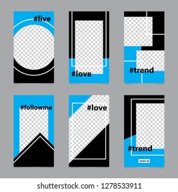 Trendy editable template for social networks stories , vector illustration. Design backgrounds for social media.