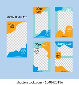 Trendy editable template for social networks stories, vector illustration. Design backgrounds for social media.