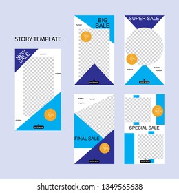 Trendy editable template for social networks stories, vector illustration. Design backgrounds for social media.