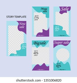 Trendy editable template for social networks stories, vector illustration. Design backgrounds for social media.
