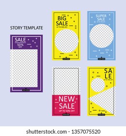 Trendy editable template for social networks stories , vector illustration. Design backgrounds for social media.