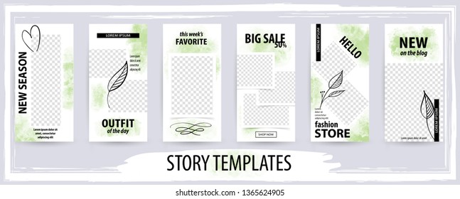 Trendy editable template for social networks story, vector illustration. Design backgrounds for social media.