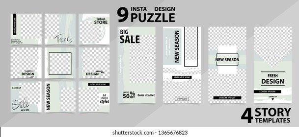 Trendy editable template for social networks stories and posts, vector illustration. Design backgrounds for social media.