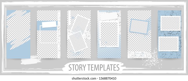 Trendy editable template for social networks story, vector illustration. Design backgrounds for social media.
