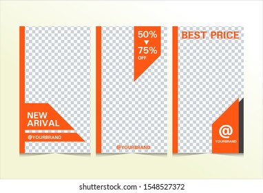 Trendy editable template for social networks stories and posts, story. Design backgrounds for social media.