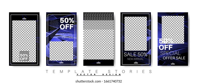 Trendy editable template for social networks stories, vector illustration. Design backgrounds for social media.